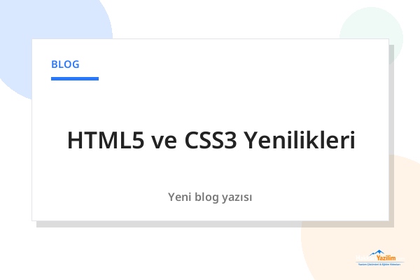 HTML5 ve CSS3 Yenilikleri kapak görseli