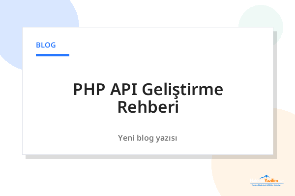PHP API Geliştirme Rehberi kapak görseli
