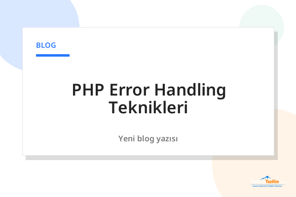 PHP Error Handling Teknikleri kapak görseli